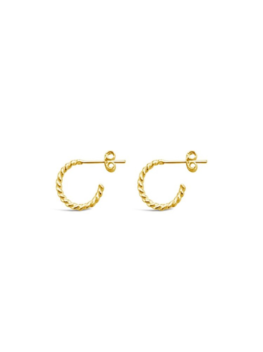 Jewellery ICHU Jewellery Hoops | Rope Twist Hoops, Gold