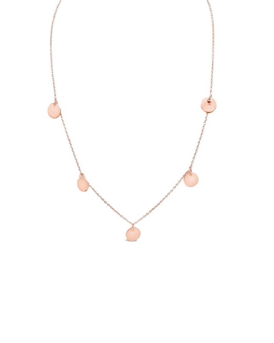 Jewellery ICHU Jewellery | Rose Gold Multi Disc Necklace