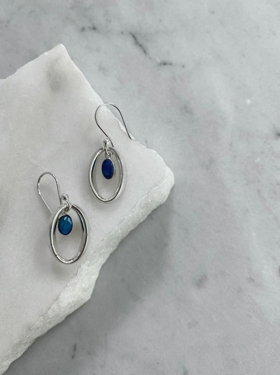 Jewellery ICHU Jewellery Drops | Halo'D Opal Earrings