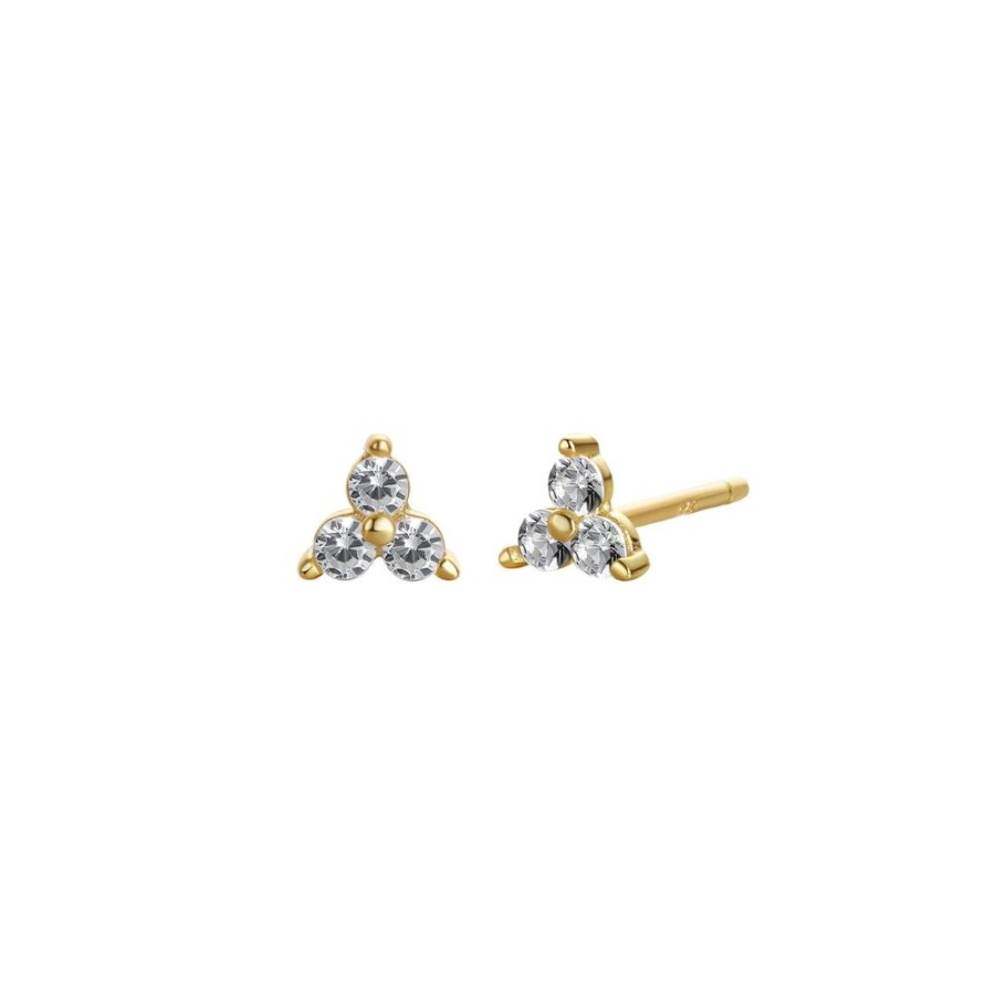 Jewellery ICHU Jewellery Studs | Mini Trio Clusters, Gold