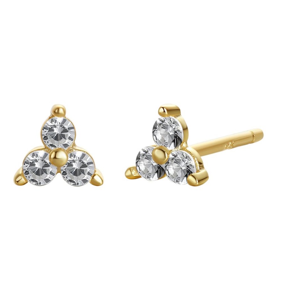 Jewellery ICHU Jewellery Studs | Mini Trio Clusters, Gold