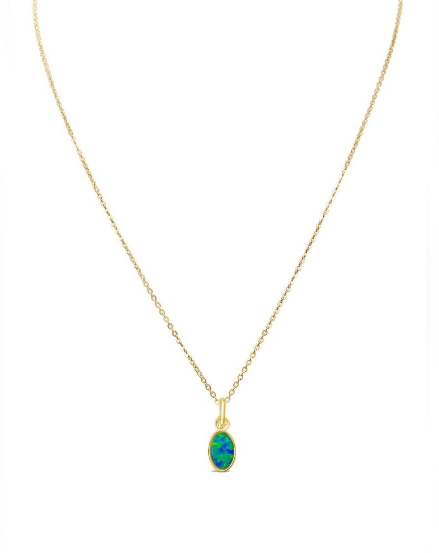 Jewellery ICHU Jewellery | Tiny Opal Necklace, Gold