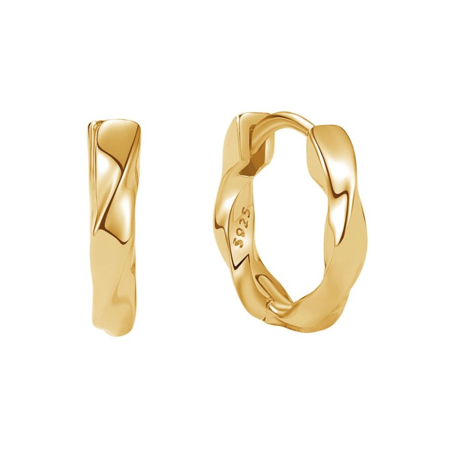 Jewellery ICHU Jewellery Hoops | Curved Huggies, Gold