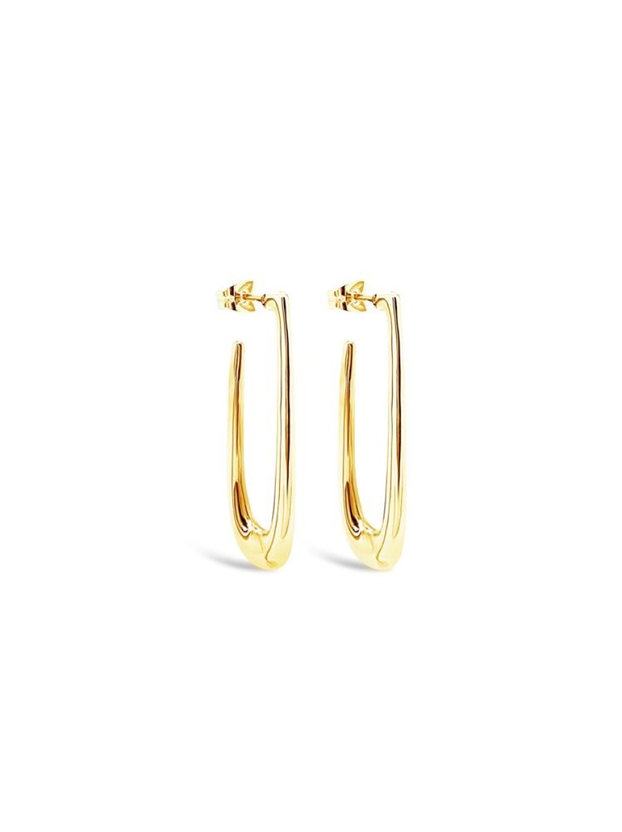 Jewellery ICHU Jewellery Drops | Oval Stretch Hoops, Gold