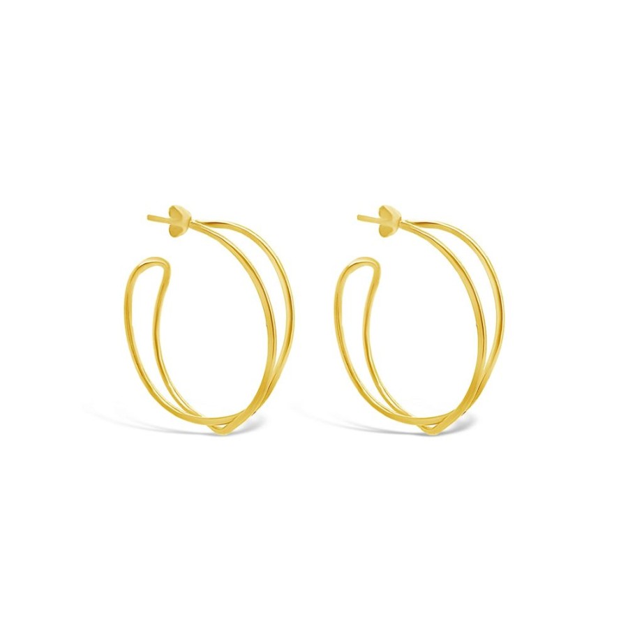 Jewellery ICHU Jewellery Hoops | Gold Intertwined Hoops