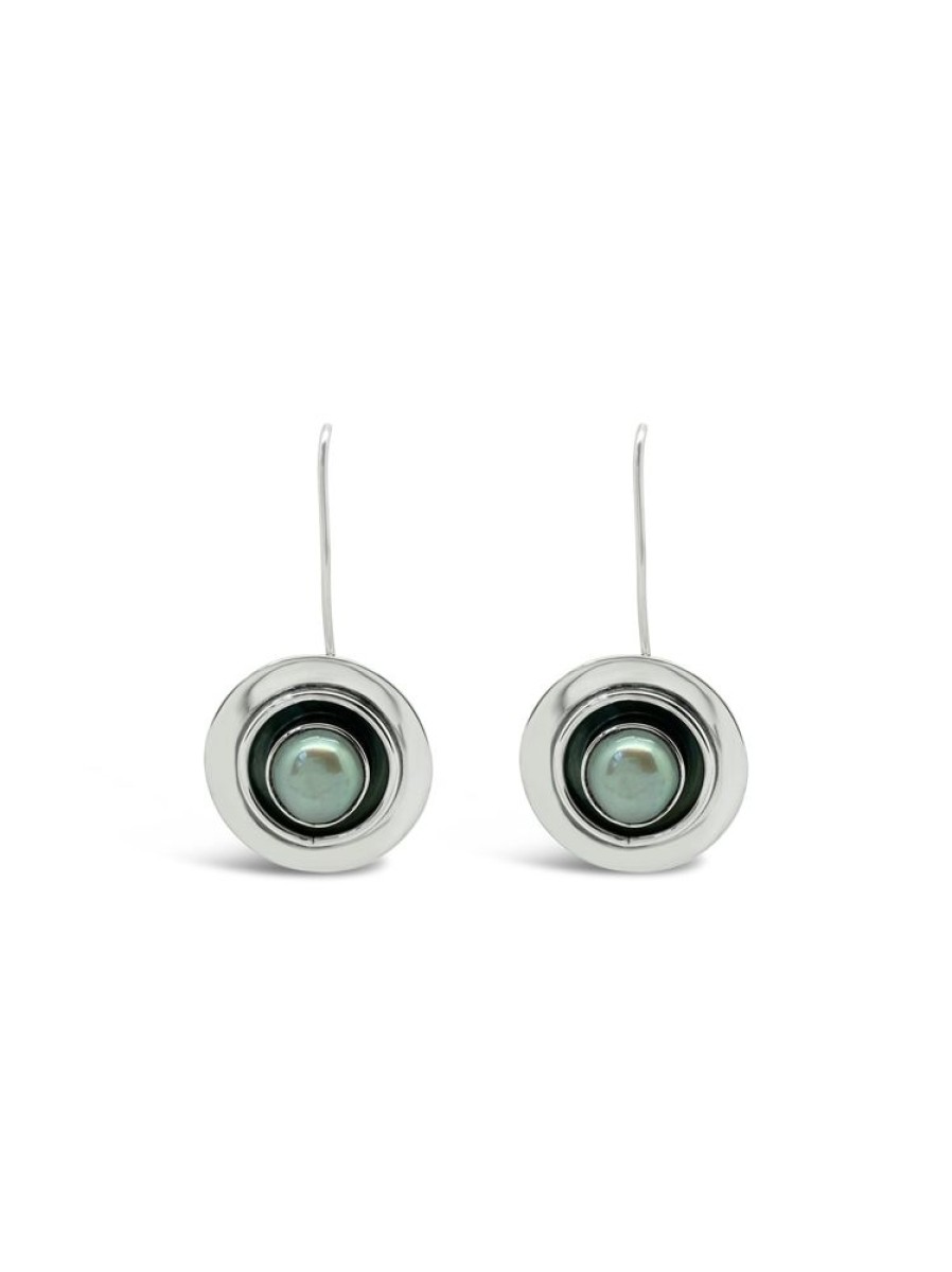 Jewellery ICHU Jewellery Drops | Oxidised Pearl Earrings