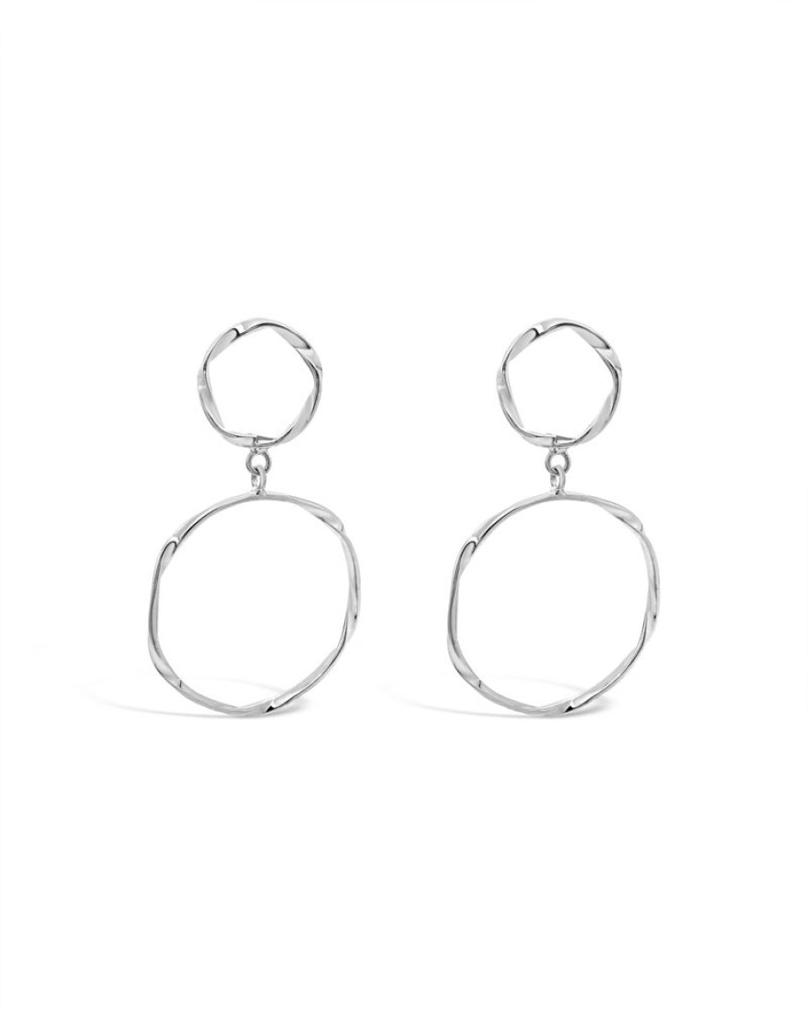 Jewellery ICHU Jewellery Drops | Twisted Duo Drop Earrings