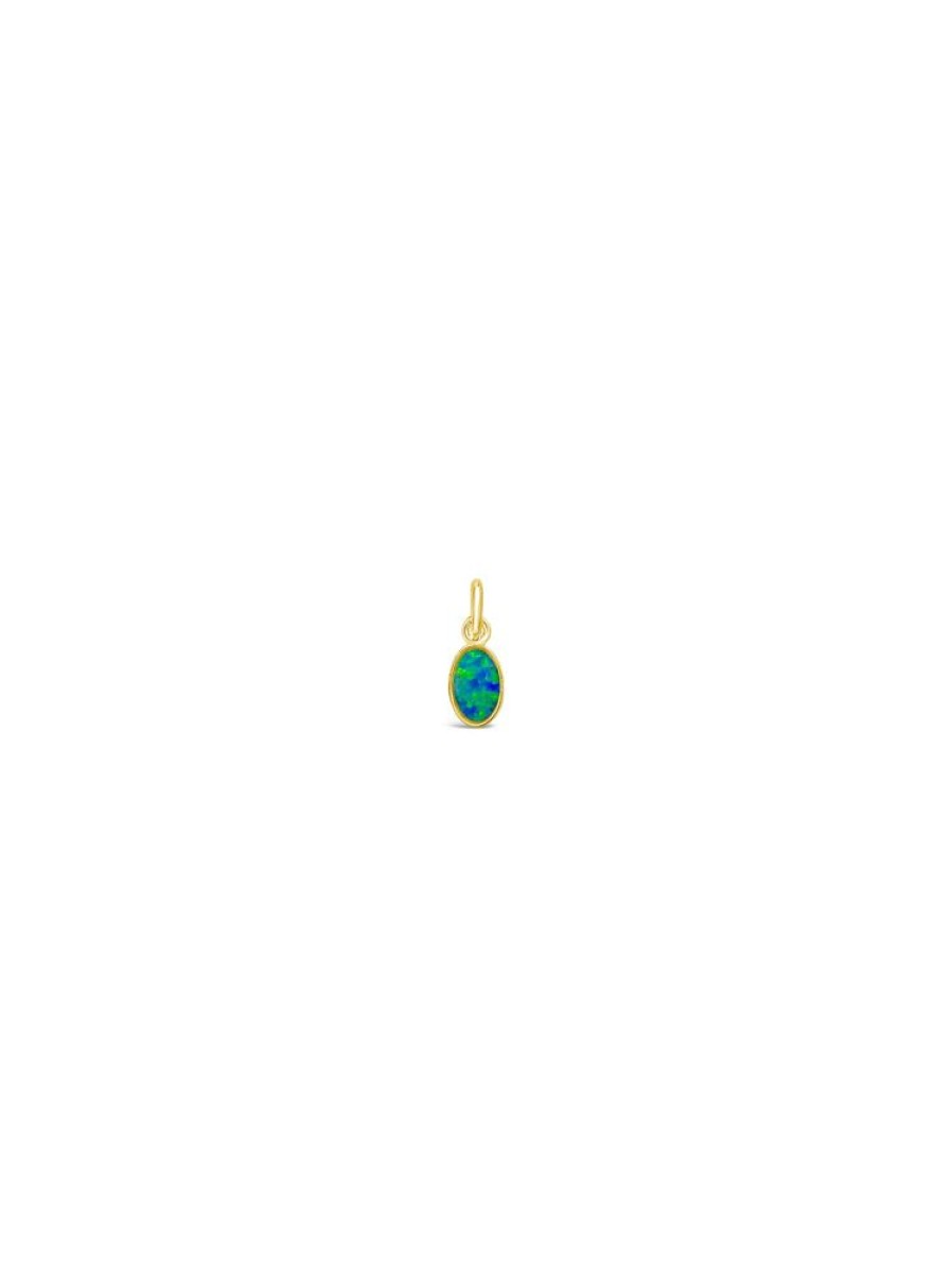 Jewellery ICHU Jewellery | Oval Opal Charm, Gold