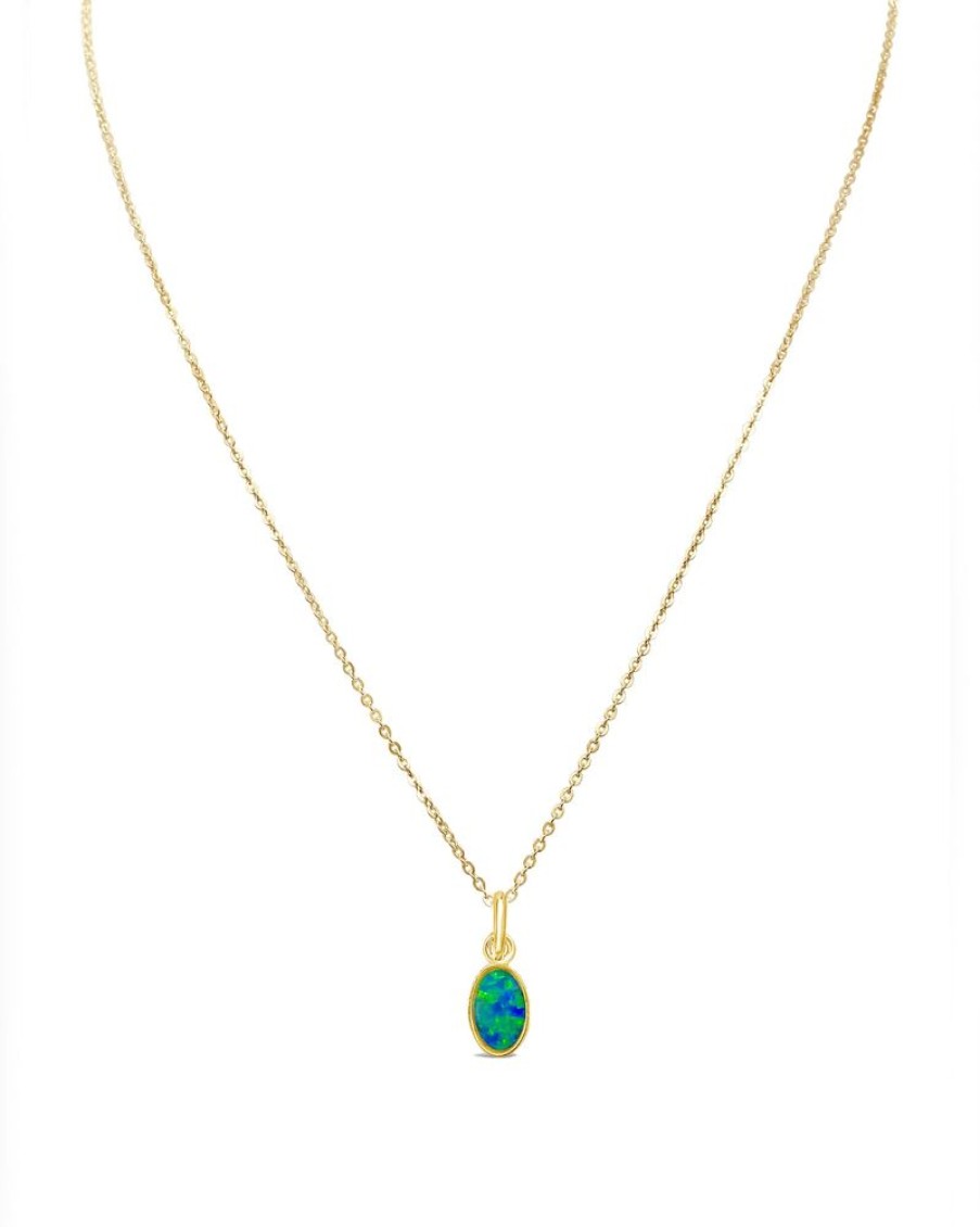 Jewellery ICHU Jewellery | Oval Opal Charm, Gold