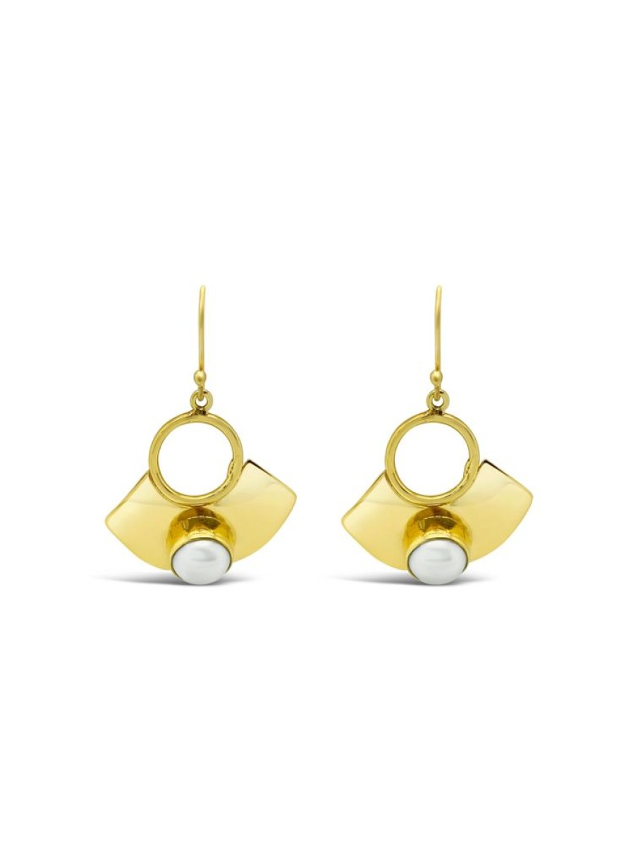 Jewellery ICHU Jewellery Drops | Golden Pearl Earrings