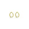 Jewellery ICHU Jewellery Drops | Twisted Pearl Stud Earrings, Gold