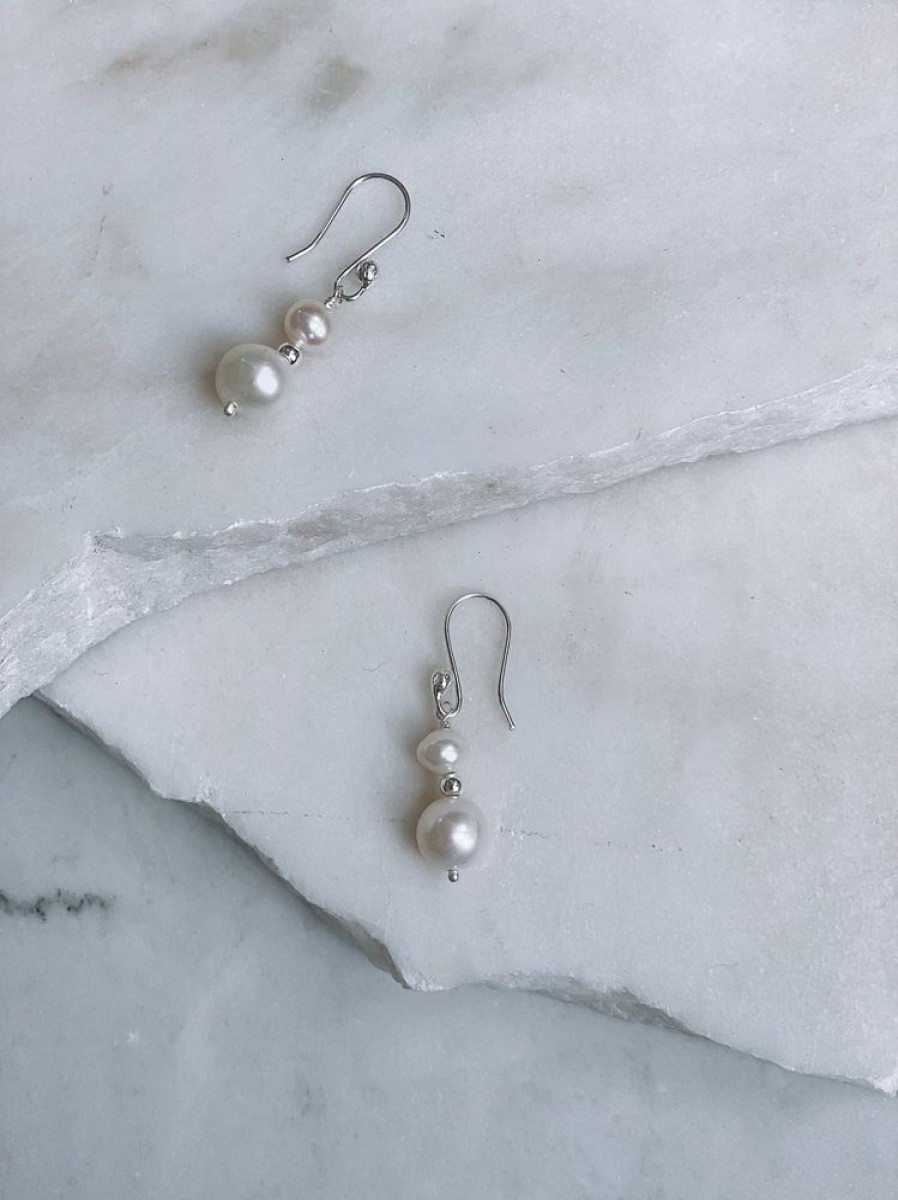 Jewellery ICHU Jewellery Drops | Duo Pearl Earrings