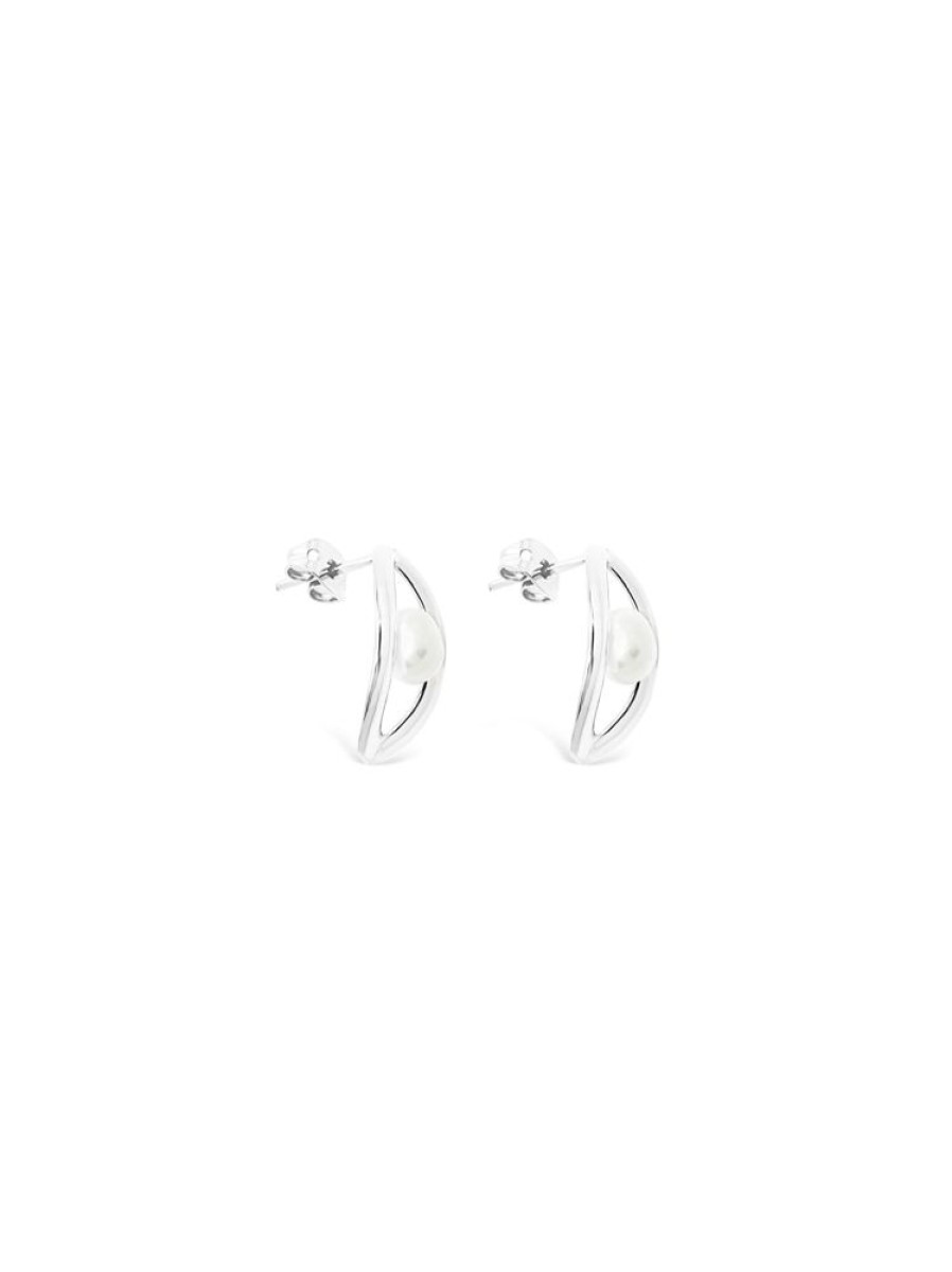 Jewellery ICHU Jewellery Studs | Oval'D Pearl Stud Earrings