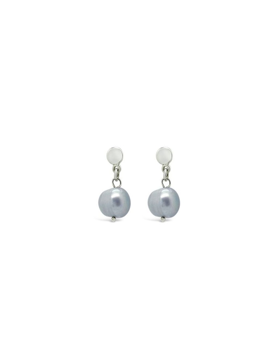 Jewellery ICHU Jewellery Drops | Blue/Grey Pearl Drop Earrings