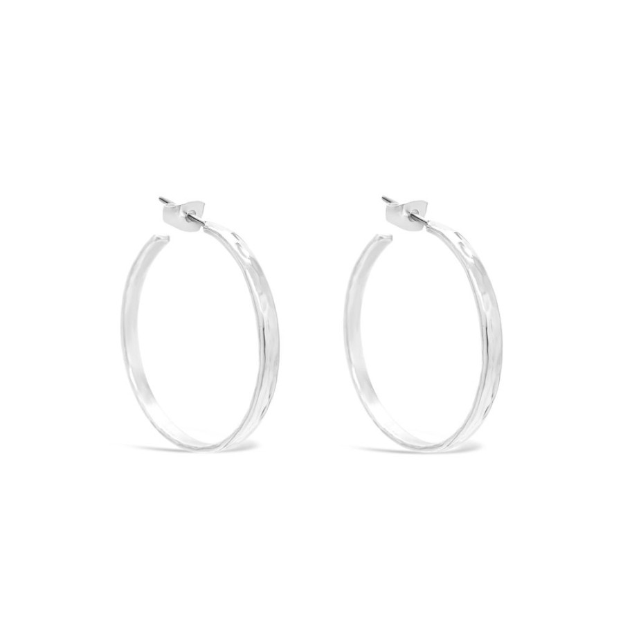 Jewellery ICHU Jewellery Hoops | Hammered Hoops