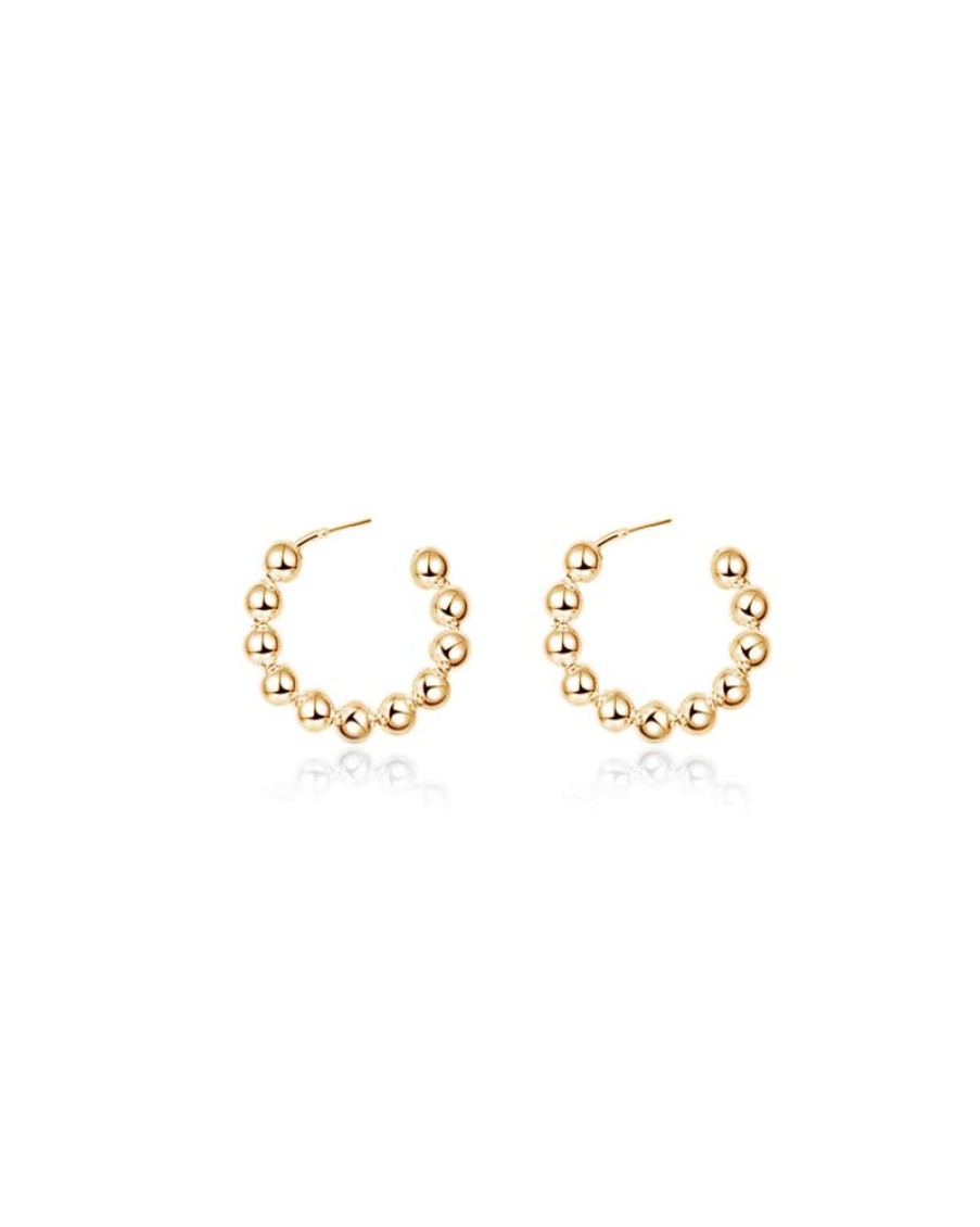 Jewellery ICHU Jewellery Hoops | Multi Ball Hoop Earrings, Gold